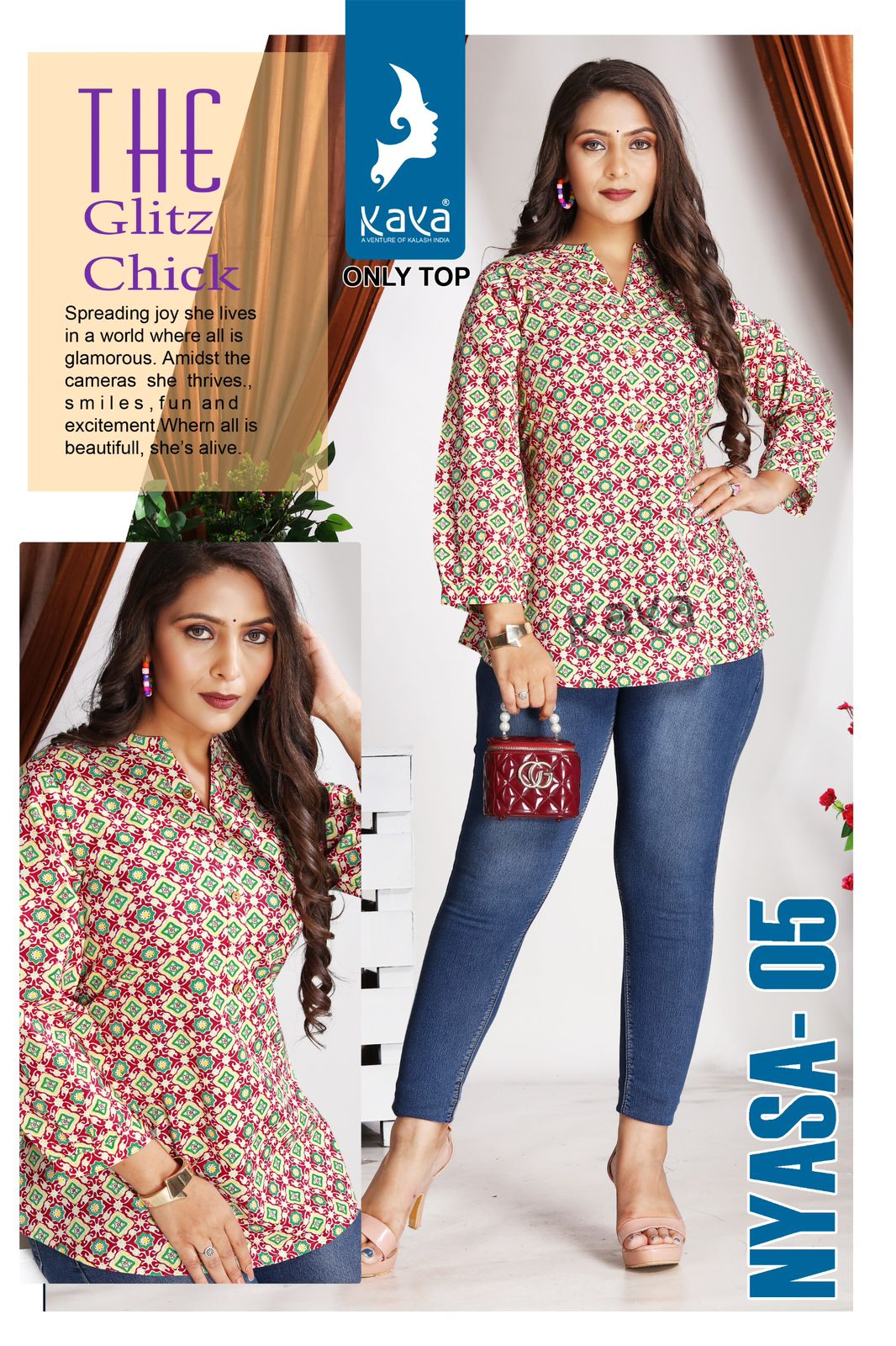Nyasa By Kaya Cotton Printed Ladies Top Wholesale Price In Surat